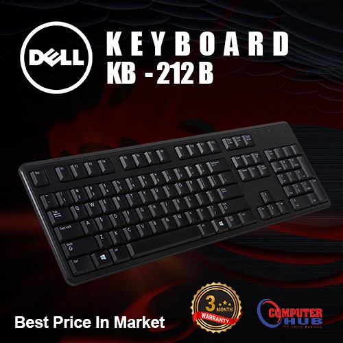 Dell Keyboard (ENGLISH) USB KB212-B, 0R4JW (USB KB212-B) | Shopee Singapore