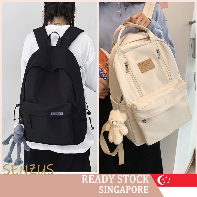 [SG SELLER] Korean Nylon Large Capacity Bag Pack Fashion Simple ...