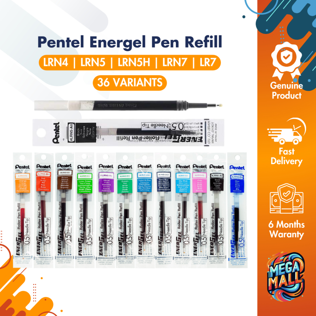 Refill Pentel EnerGel 0,4 Mm Nero - 12 Pezzi Per Scrittura Fluida