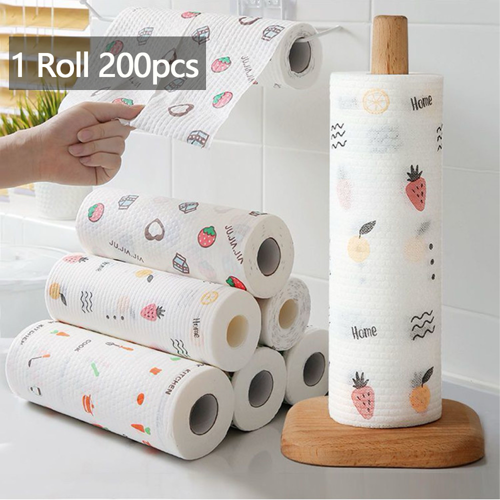 SG ready stock】(200 Pcs Per Roll) Disposable Lazy Rag Kitchen