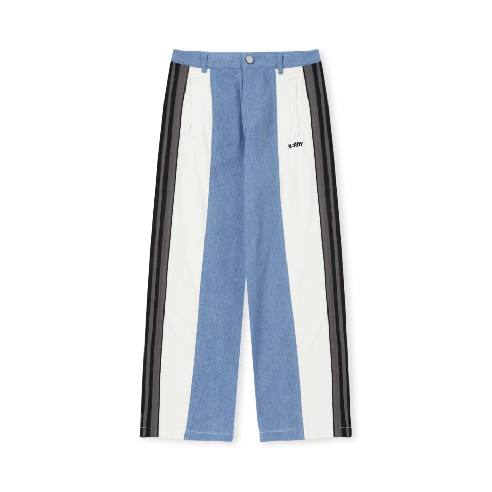 [ NERDY ]★THE 8着用★韓国人気★UNI DENIM MIX TRACK SET NERDY X Seventeen The 8] Korea Unisex 24SS Uni Denim Mix