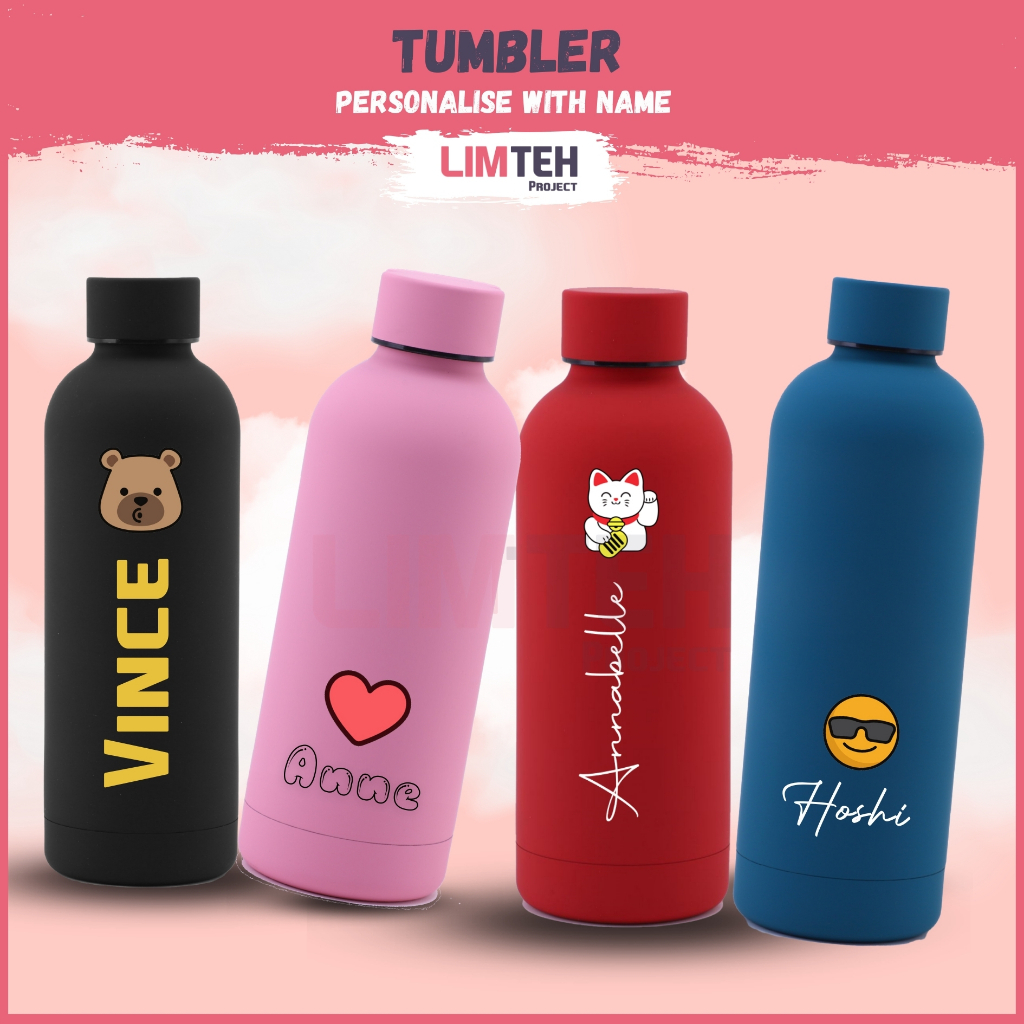 Personalised Tumbler | Thermal Stainless Steel Water Bottle 500ml ...