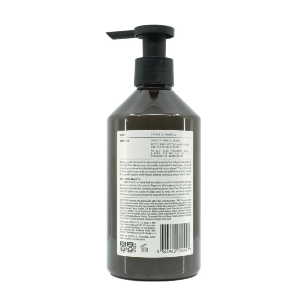 Thankyou Botanical Lemon Myrtle & Oat Milk Hand Wash 500ml | Exp: Dec ...