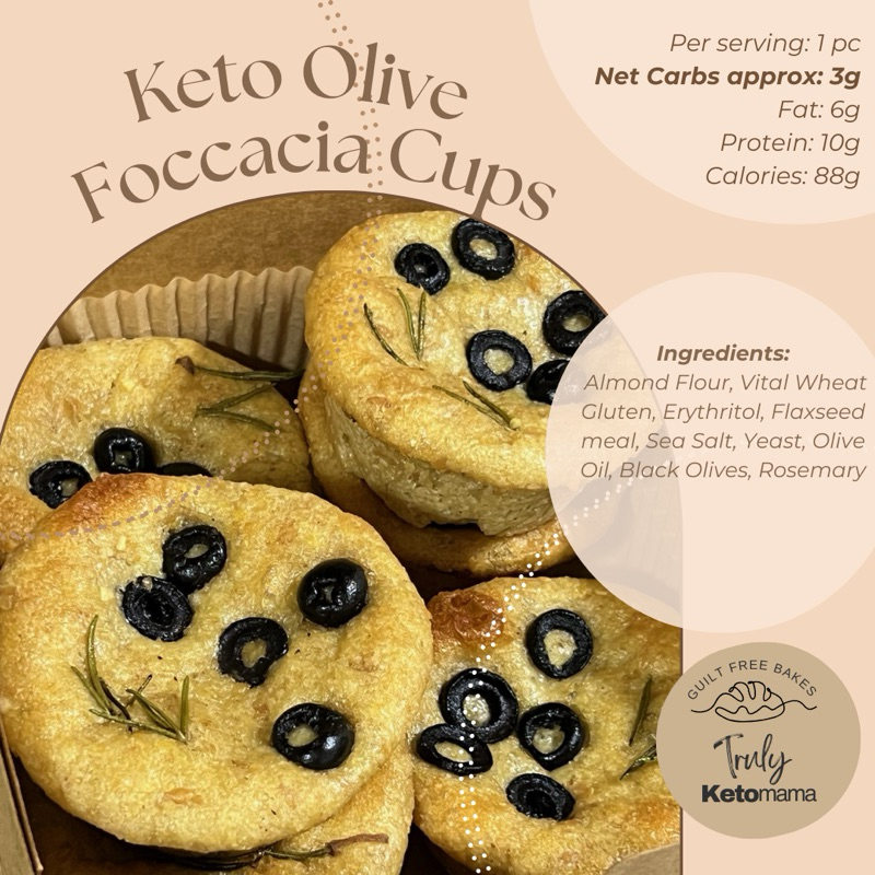 Keto Foccacia (Rosemary and Black Olives) Shopee Singapore