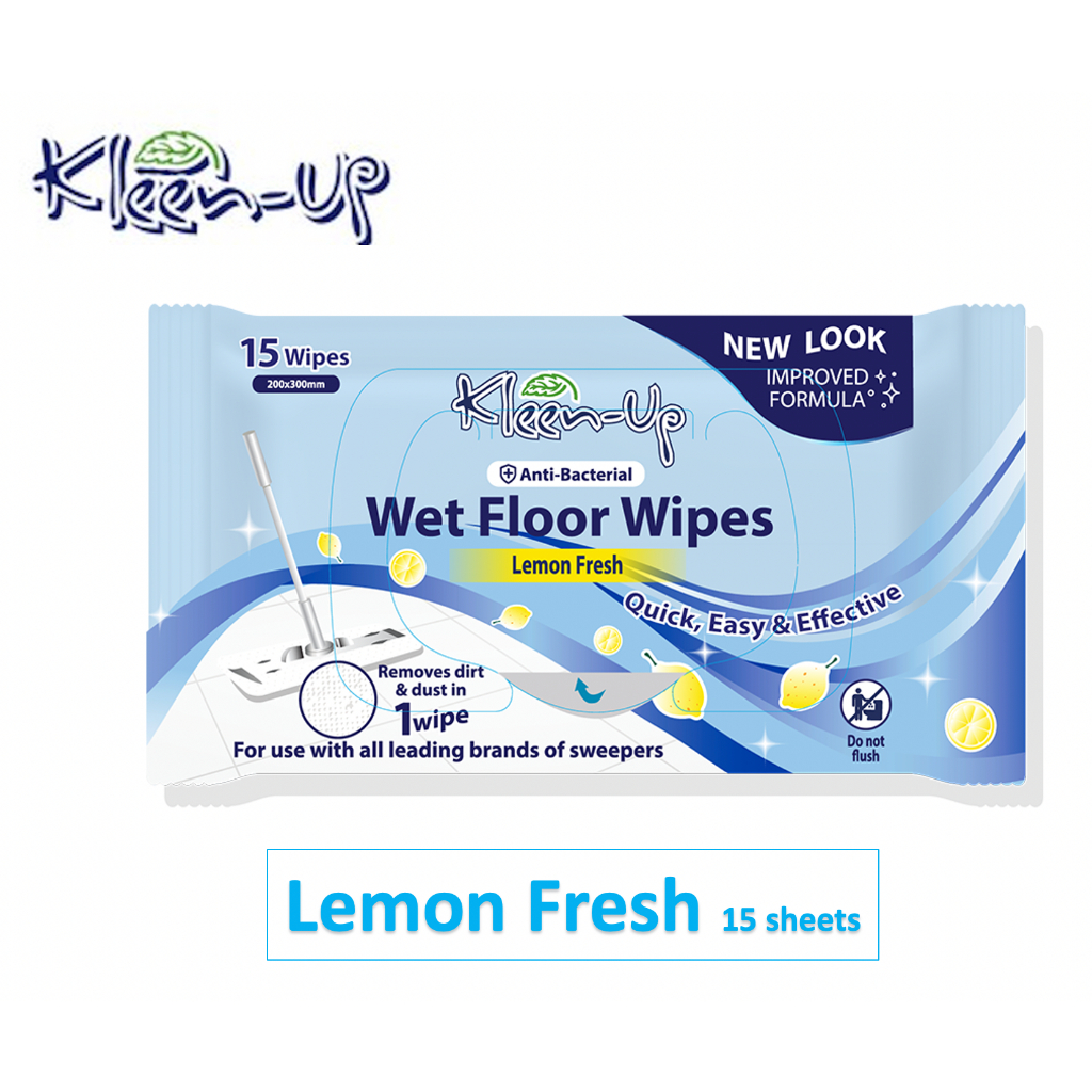 (KLEEN UP) Anti Bacterial Wet Floor WIPES * expiry 2026/27 Shopee