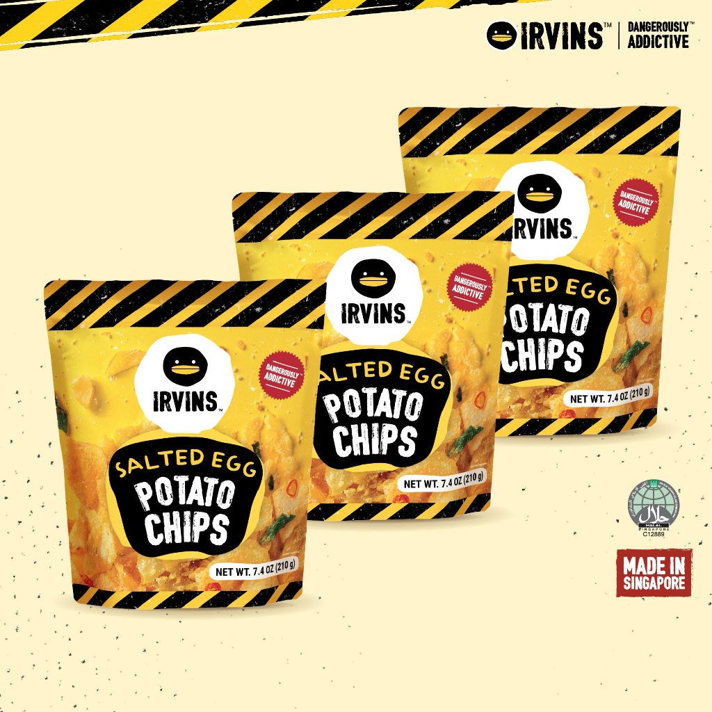 IRVINS Salted Egg Potato Chip Pack (3 pack of 8.1oz bags)