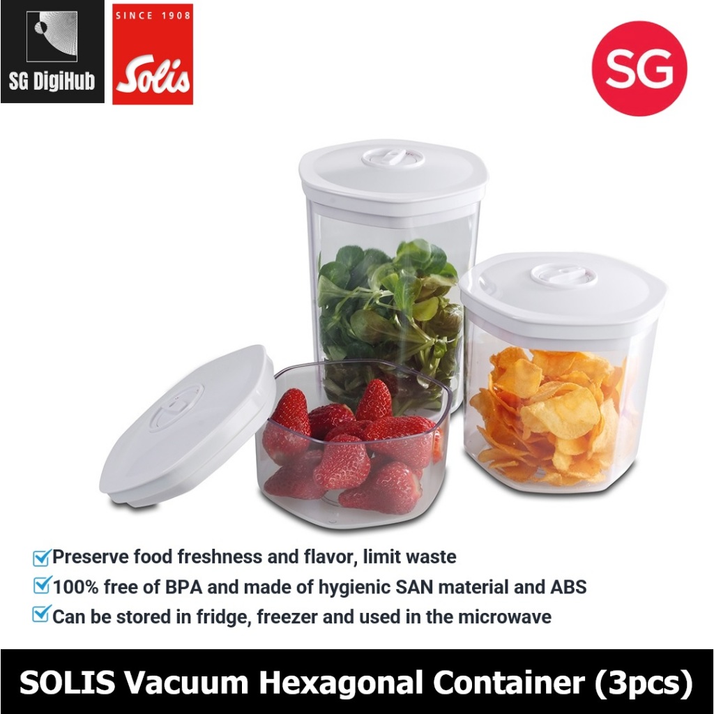 Solis Vacuum Hexagonal Container (3pcs) | Shopee Singapore