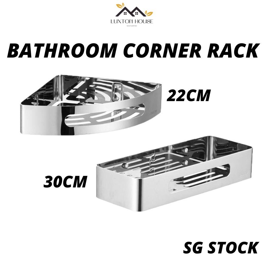 {SG} Stainless Steel Rack Corner Shower Shelf Bathroom Corner Rack