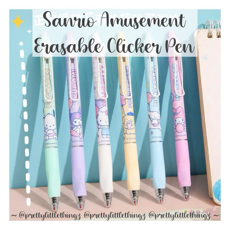 * SG READY STOCK * Sanrio Amusement Erasable Clicker Pen (Kuromi ...