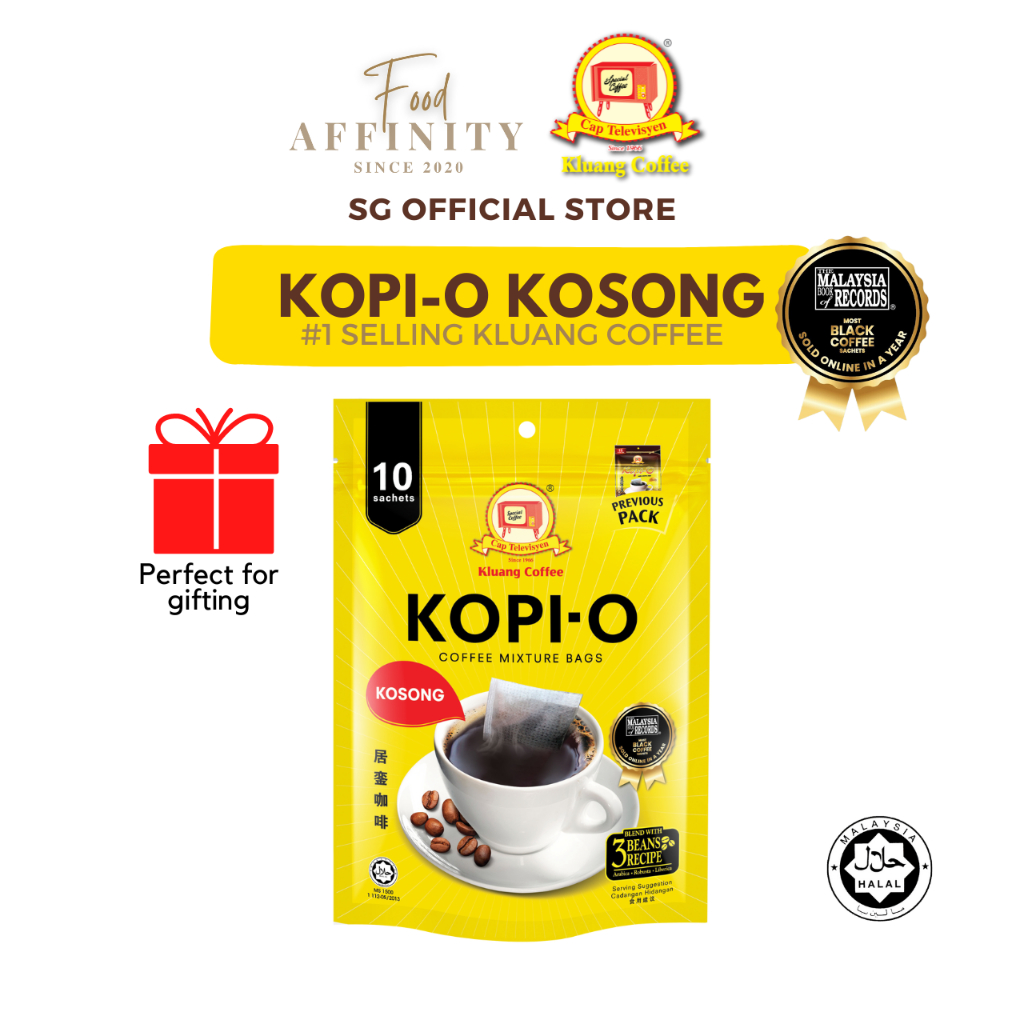 [Gift Pack] Kluang Cap TV KopiO Kosong 10gm x 10s by Food Affinity