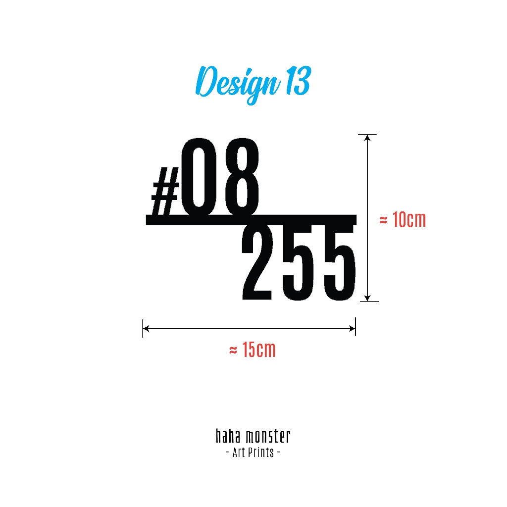 Customised 10cm / 15cm HDB Unit Number | SG Seller | Pesonalised House ...