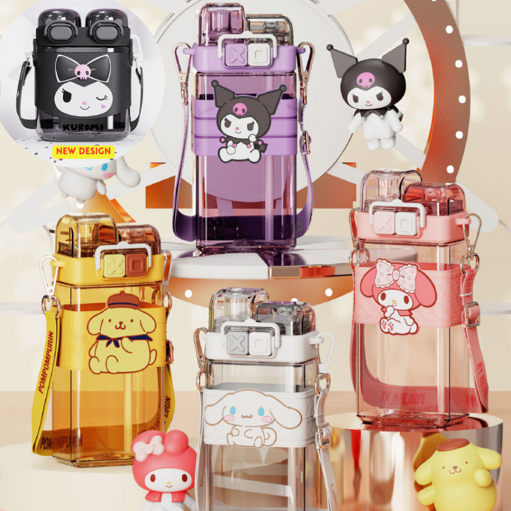 [SG Seller] 520ml Water Bottle Sanrio Kuromi Meloy Cinnamoroll and ...