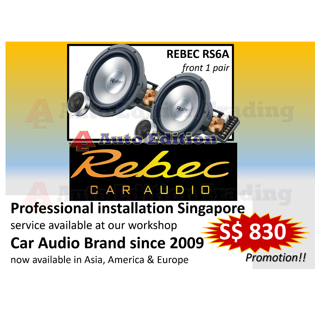 Rebec car speakers package - by Singapore Car Workshop - CE6 car ...