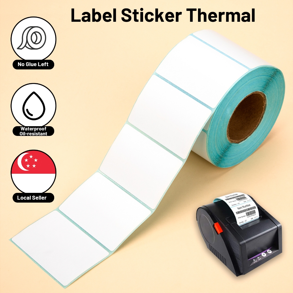 Thermal Label Sticker Paper Roll Self Adhesive Sticker Label for ...