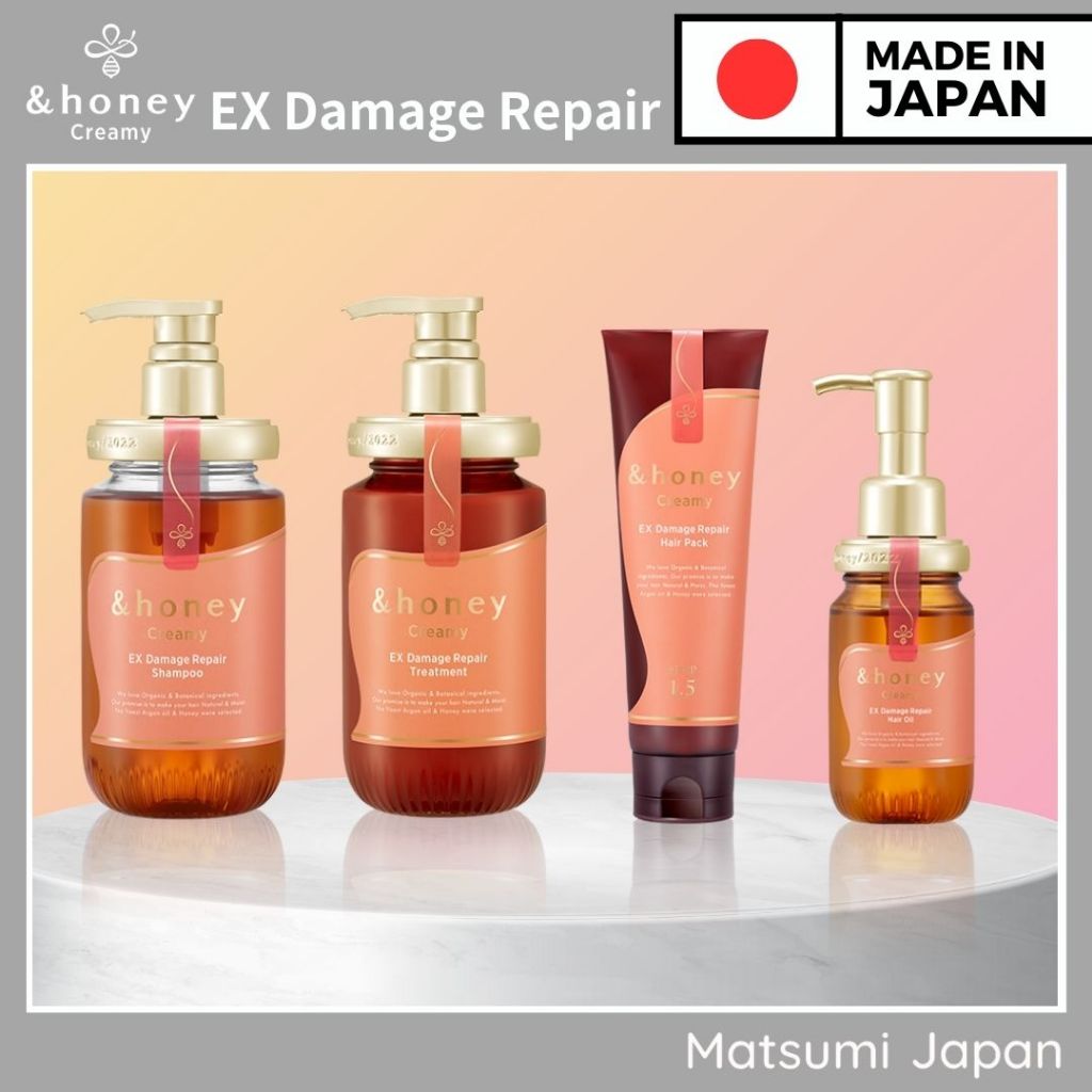 &honey Creamy EX Damaged Treatment Shampoo, Hair Pack, Treatment, Hair Oil [Direct from Japan
