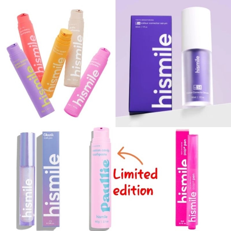 HiSmile Flavor Toothpaste AUTHENTIC V34 Color Corrector Serum Whitening Pen gloss cotton candy