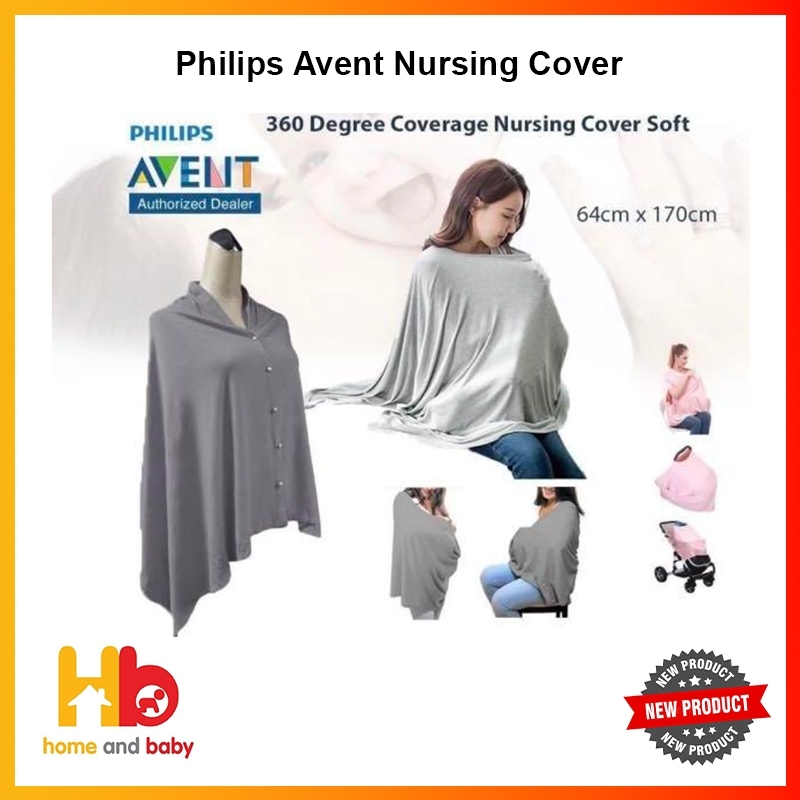 Philips Avent Nursing Cover - Swirl Grey | Shopee Singapore
