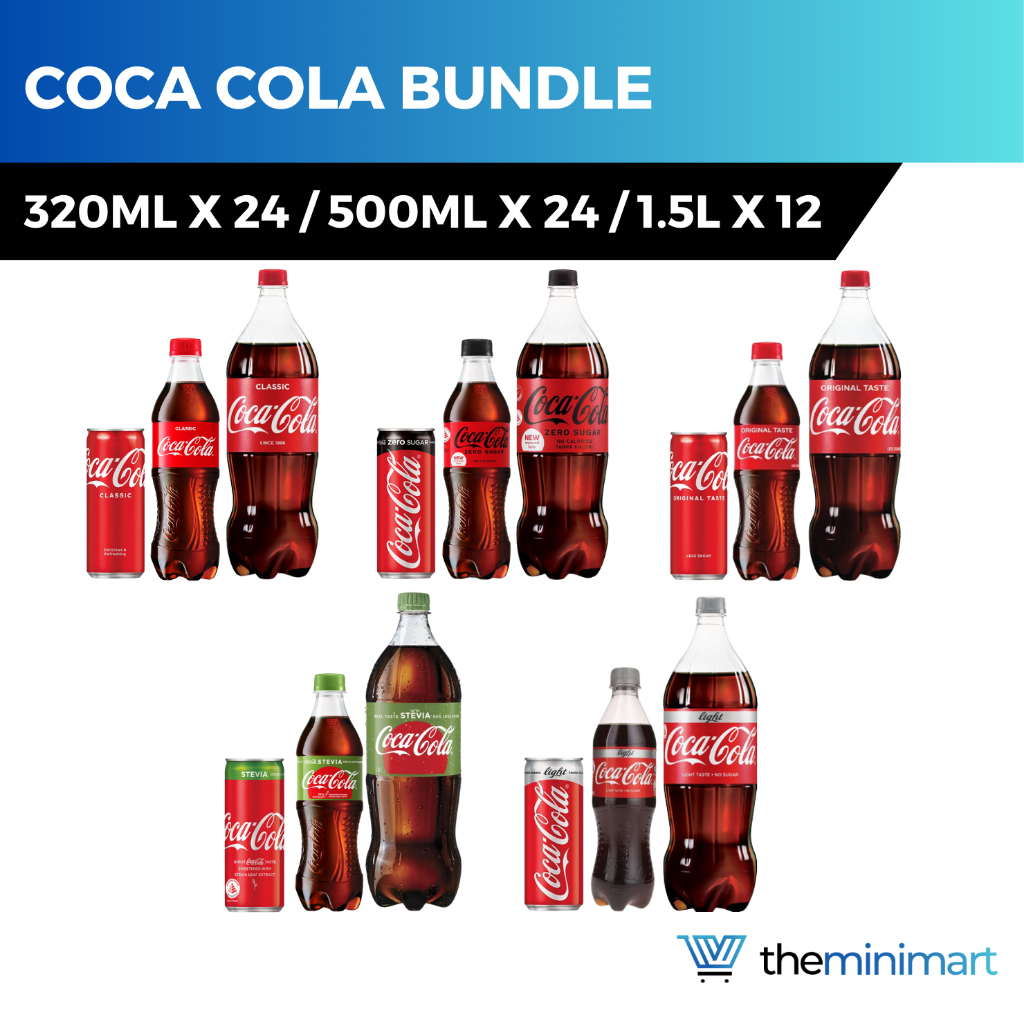 [Bundle of 12/24] Coca-Cola Original Taste Can - Classic, Less Sugar ...