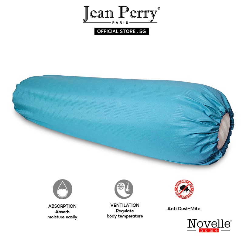 Novelle Silky Tex Embossed 950TC Bolster Case Solid Color Bolster Case