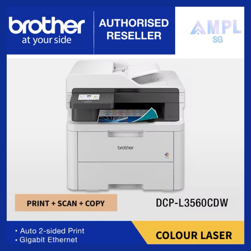 NEW Launch Brother DCP-L3560CDW Laser Printer Print,Scan,Copy,Wireless ...