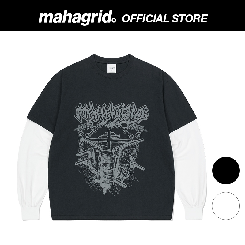 MAHAGRID] HYBRID LAYERED LS TEE | Shopee Singapore