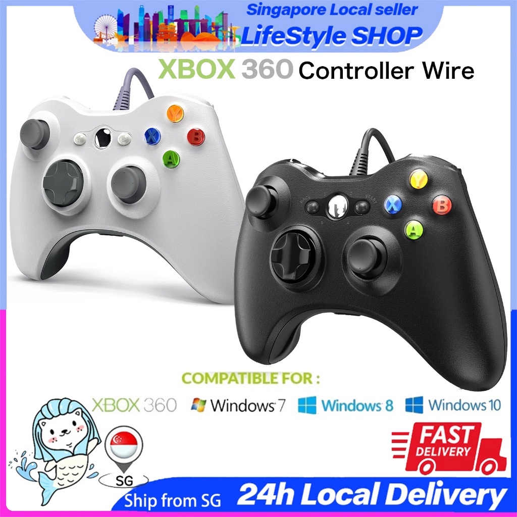 【SG SELLER】Xbox 360 Controller Wire Xbox 360/PC/Android Wired