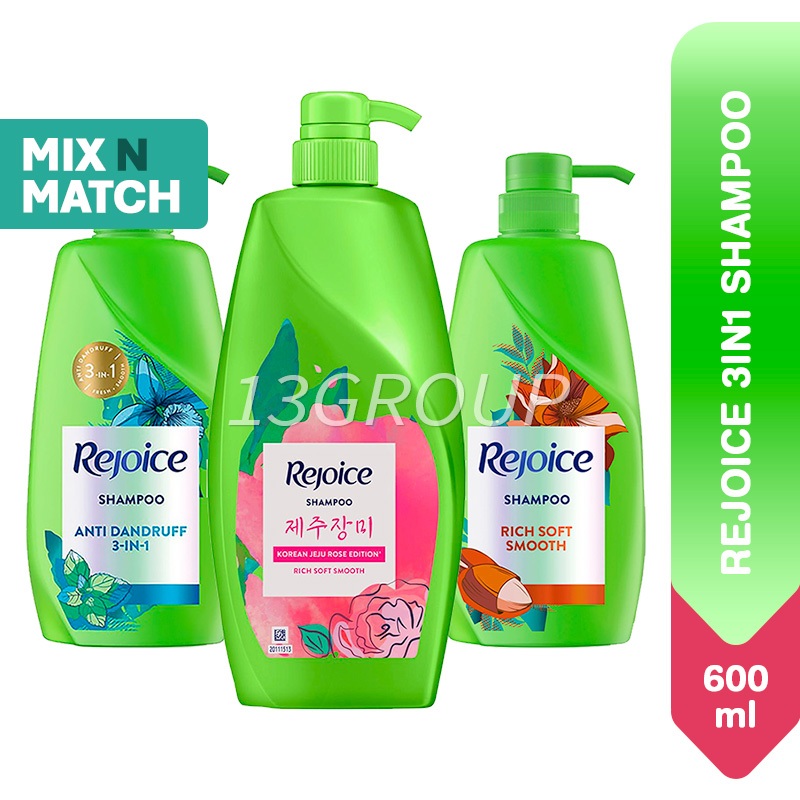 Rejoice 3in1 Shampoo Conditioner Anti Dandruff Rich Soft Smooth, 300ml
