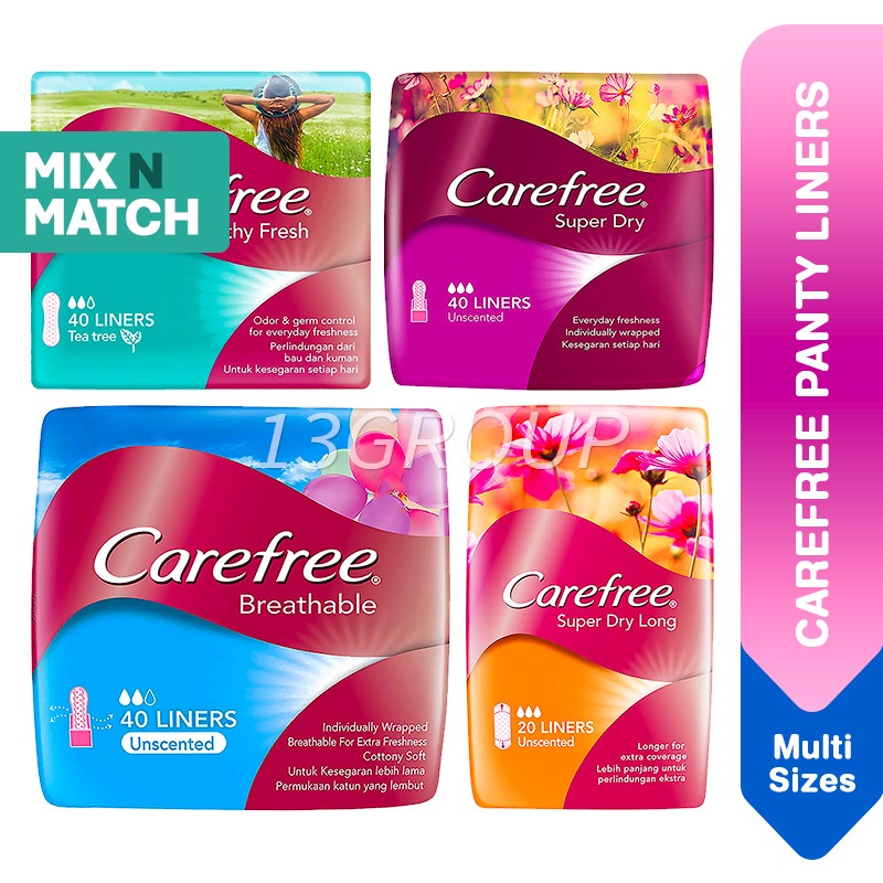 Carefree Panty Liners Original Breathable Healthy Fresh Super Dry Long
