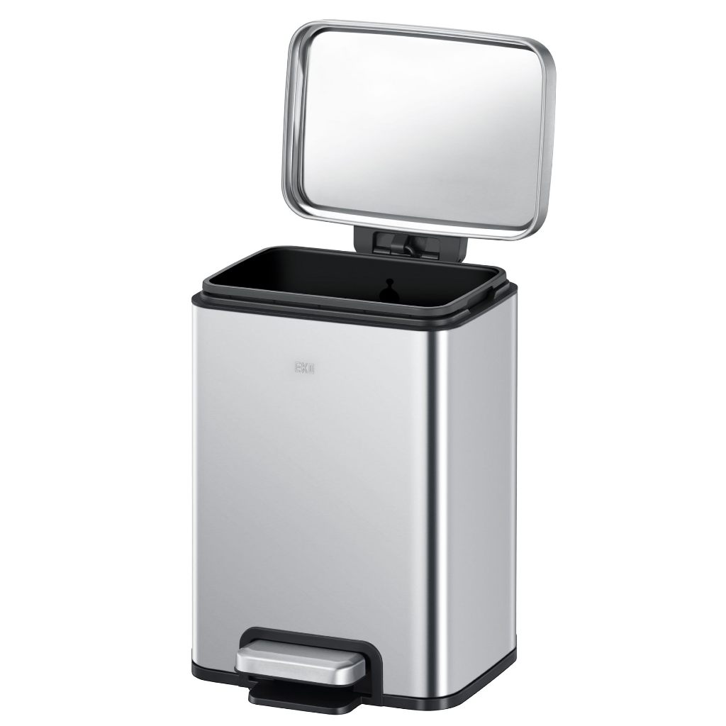 EKO Madison Dustbin 6L/12L Soft Closing Waste Bin Step Stainless Steel ...