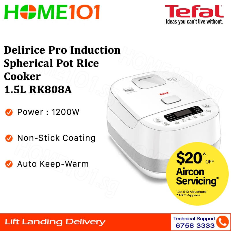 Tefal Delirice Pro Induction Spherical Pot Rice Cooker 1.5L RK808A ...