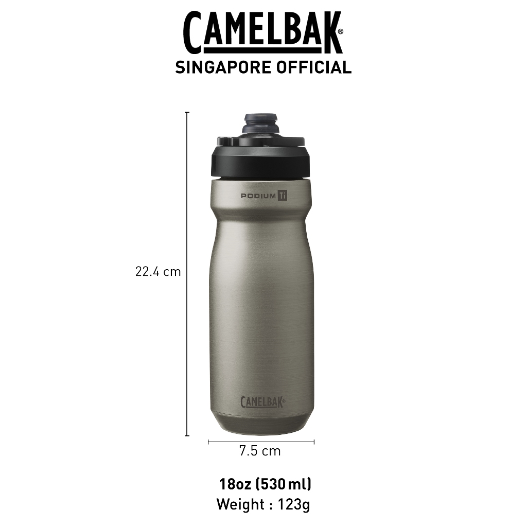 Camelbak Podium Titanium 18oz Insulated Bike Bottle 530ml | Shopee