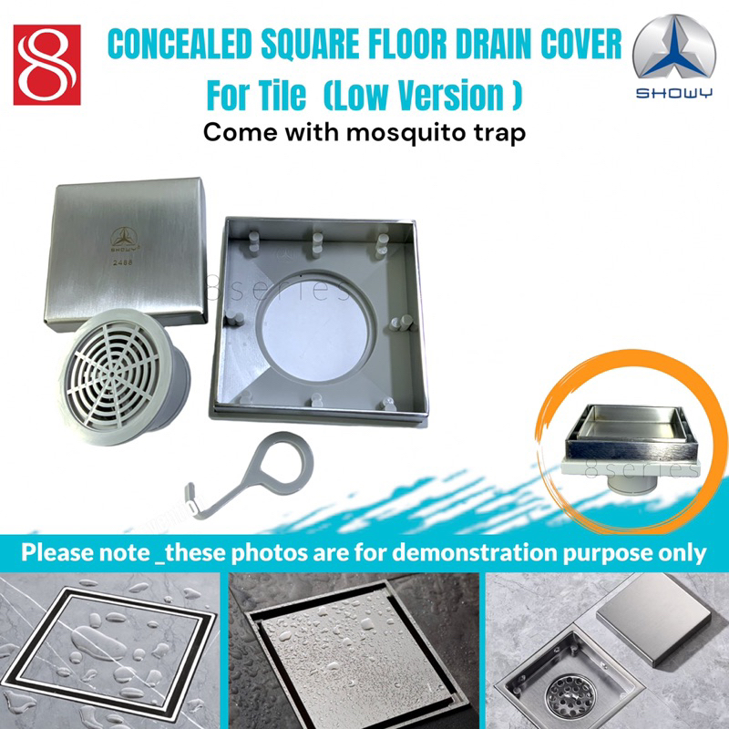 ( SG SELLER ) Tile - insert square floor drain cover ( lower version ...