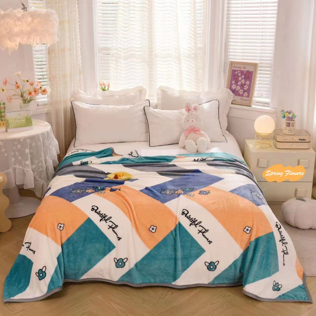 Sweet Home Coral Fleece Blanket Summer Blanket Single Super single King