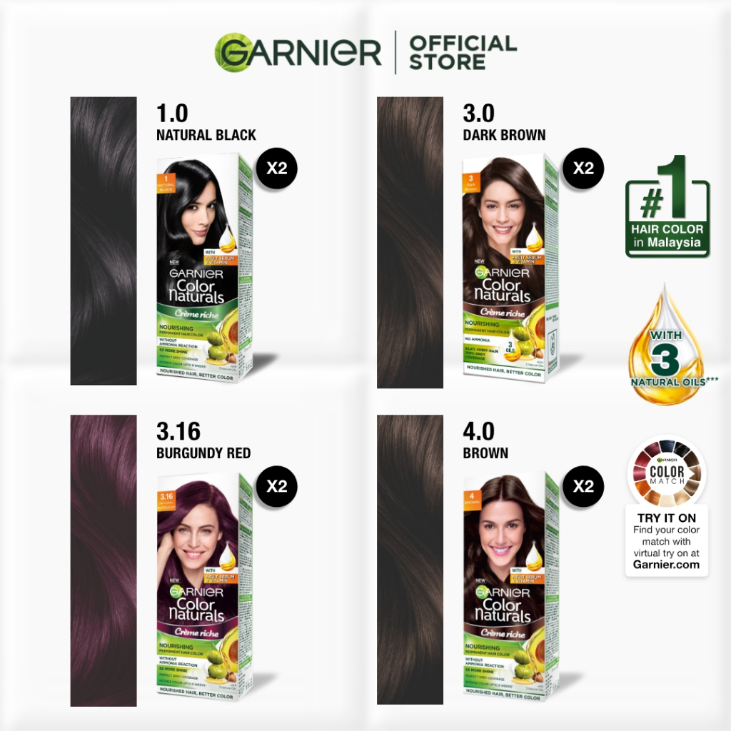 Garnier Color Naturals Cream Hair Color | Shopee Singapore