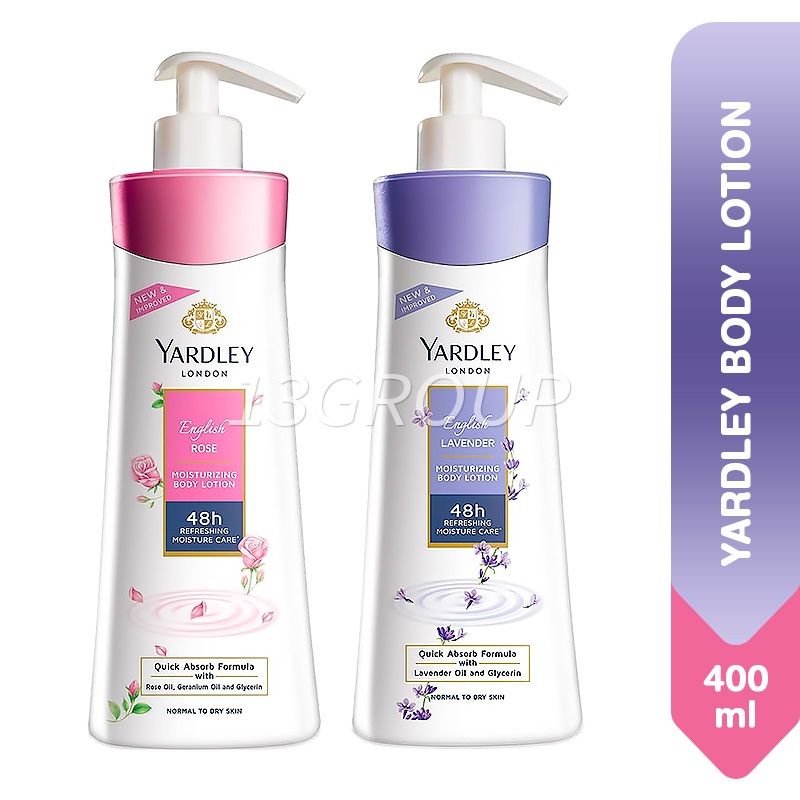 Yardley Moisturizing Body Lotion English Lavender Rose, 400ml | Shopee ...