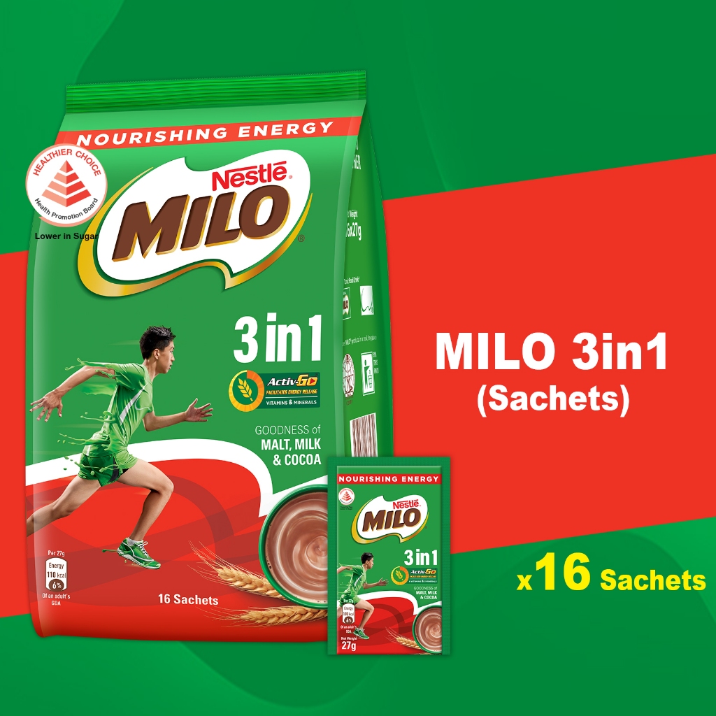 [Bundle of 3] MILO ACTIV-GO 3in1 Sachets (15 x 27g) | Shopee Singapore