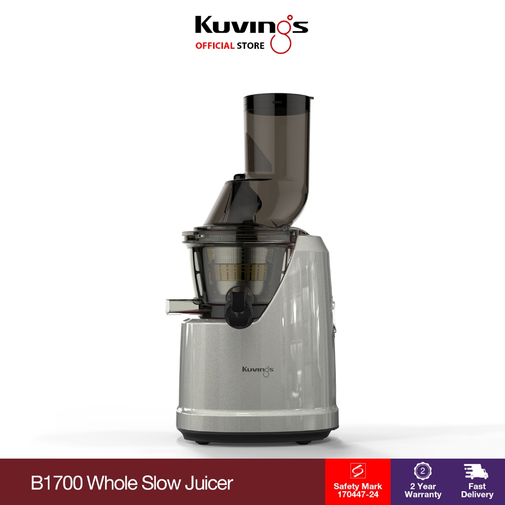 Kuvings B1700 Whole Slow Juicer 76mm Wide Feeding Tube Masticating