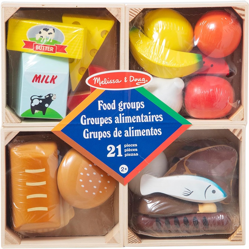 SG LOCAL STOCK Melissa Doug Food Groups Pretend Play Wooden Tray Toys Children Toddler Kids Toy Shopee Singapore