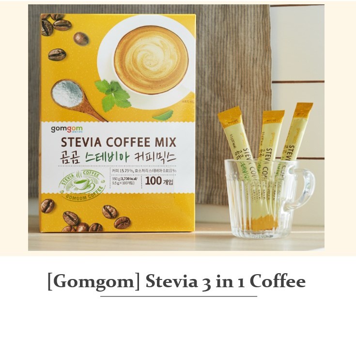 [Gomgom] Stevia Coffee Sachet Erythritol Sweetener Slim Low Sugar Zero
