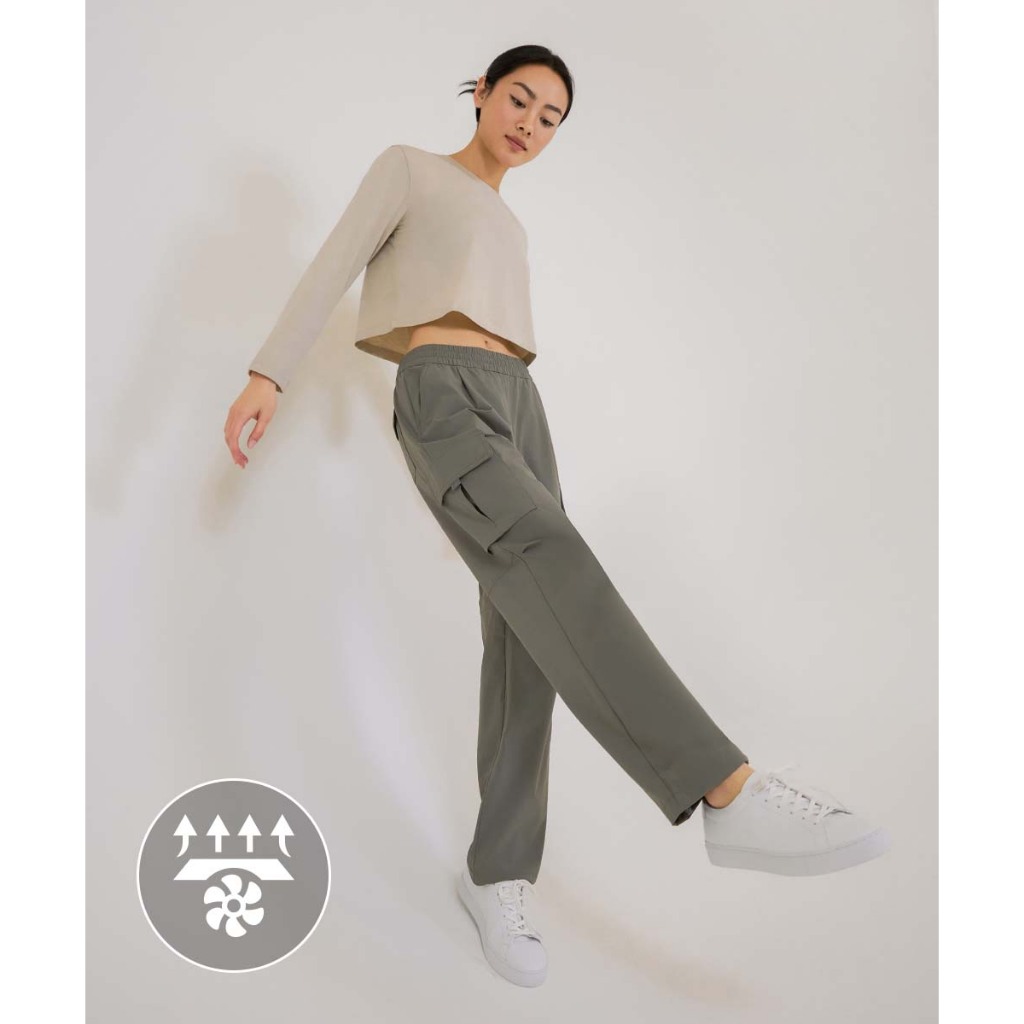★andar★ Airy Fit Sweat Two Way Cargo Pants Airst 2 Way Cargo Pants – andar Singapore