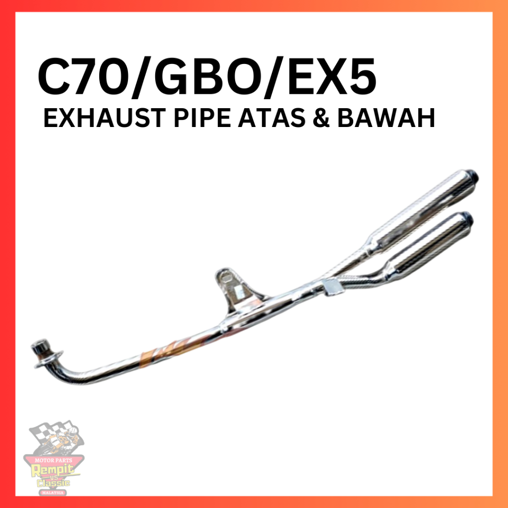 REMPIT C70 / Gbo / Ex5 Exhaust Pipe Racing Atas & Bawah Limited Edition ...