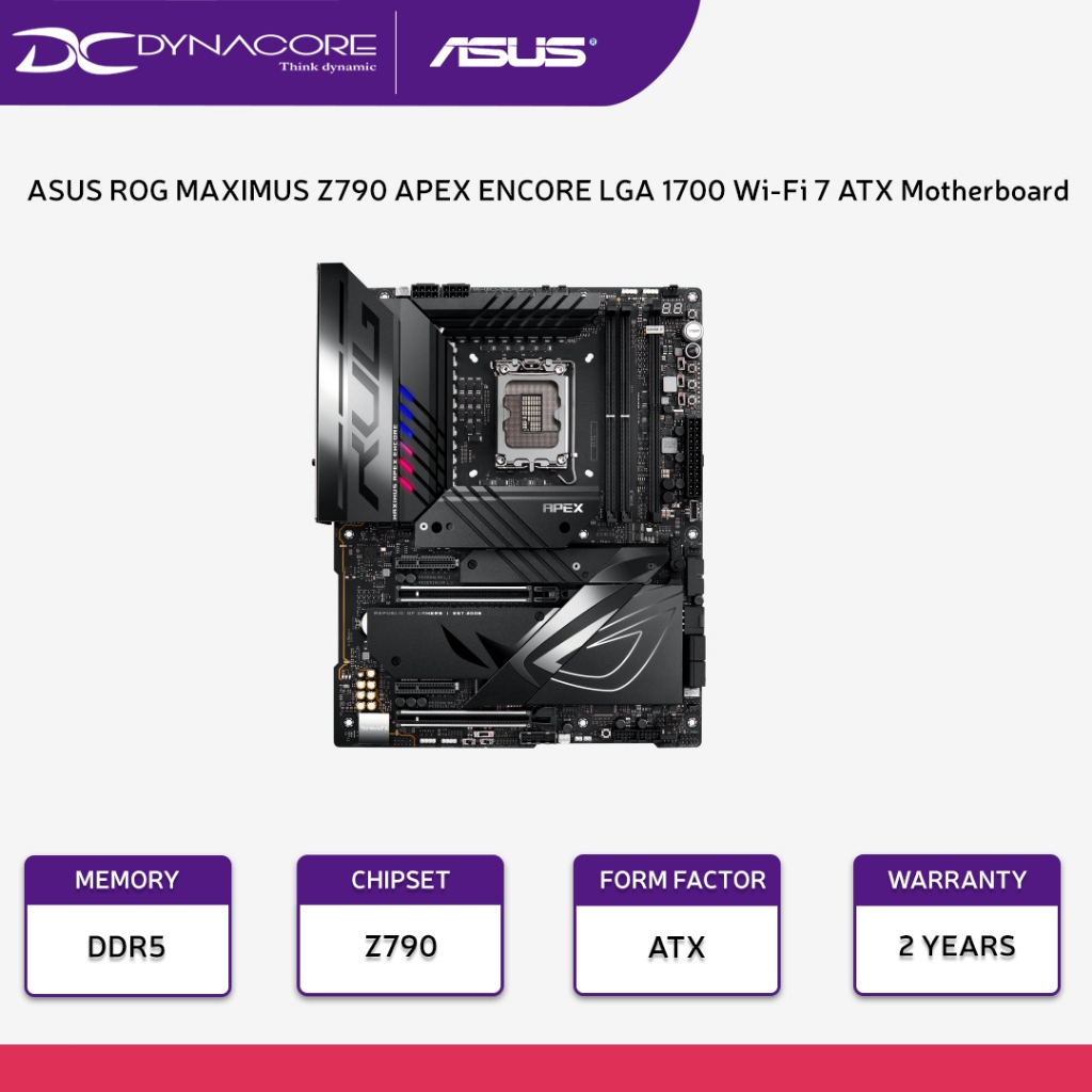 ASUS ROG MAXIMUS Z790 APEX ENCORE LGA 1700 DDR5 Wi-Fi 7 ATX Motherboard ...