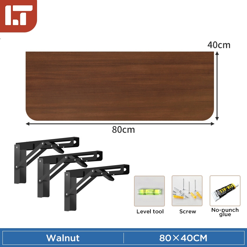 Foldable Table Wall Shelf Folding Table With Bracket Portable Table ...