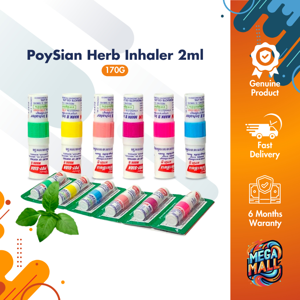 PoySian Thailand Herb Nasal Inhaler 2ml - Random Color | Shopee Singapore