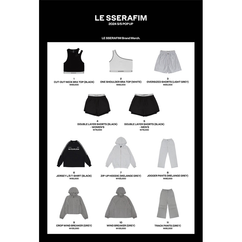 Instock / Sharing set] LE SSERAFIM 2024 SS Popup store Easy
