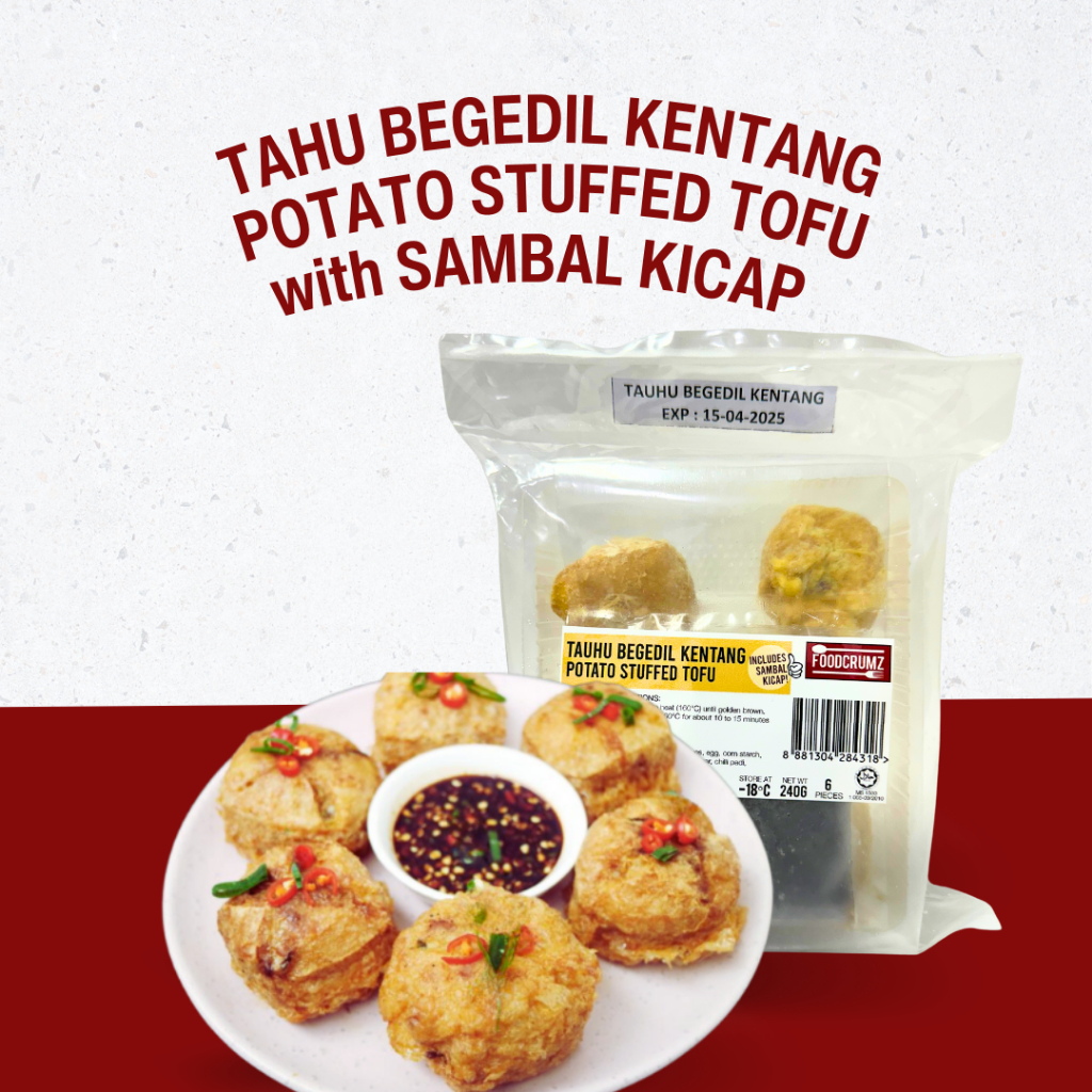 Tahu Begedil / Potato Stuffed Tofu with Sambal Kicap Halal Frozen ...