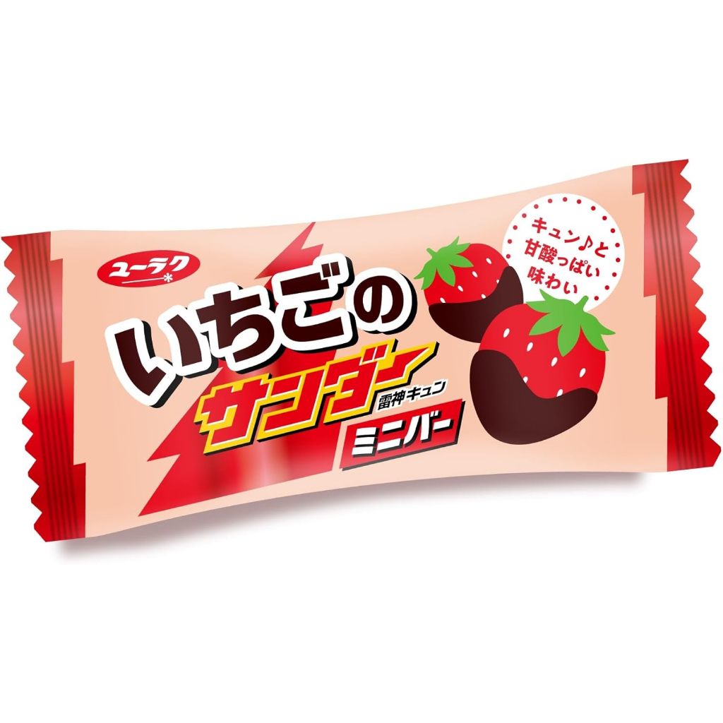 Yuraku Seika Strawberry Thunder Mini Bar 116g 【Direct From Japan ...