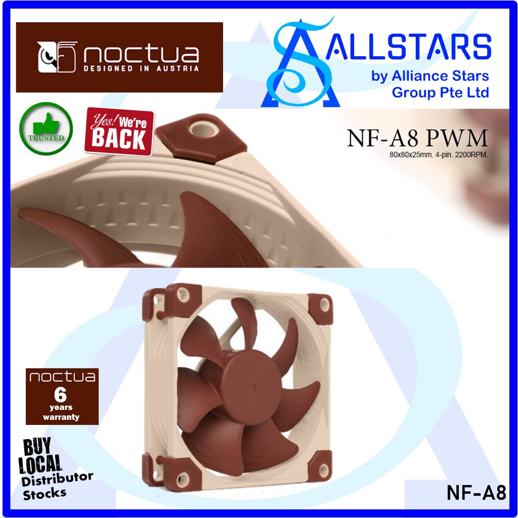 (ALLSTARS )Noctua NF-A8 PWM 80mm Premium Fan (Warranty Warranty 6years ...