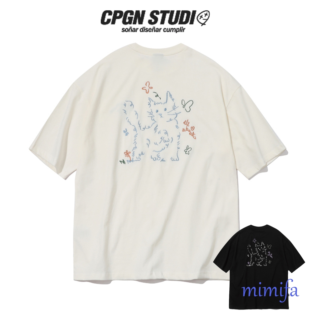 【CPGN STUDIO】24SS★ Always Cat Embroidery Short Sleeve Tee MUSINSA | CPGN STUDIO ABC CAT Embroidery Short Sleeve T