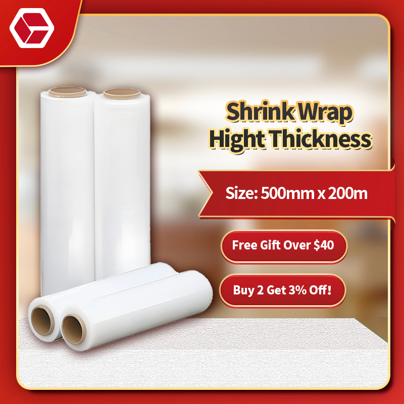 Shrink Wrap 500mm x 200m Cling Wrap Stretch Film Moving House Pallet